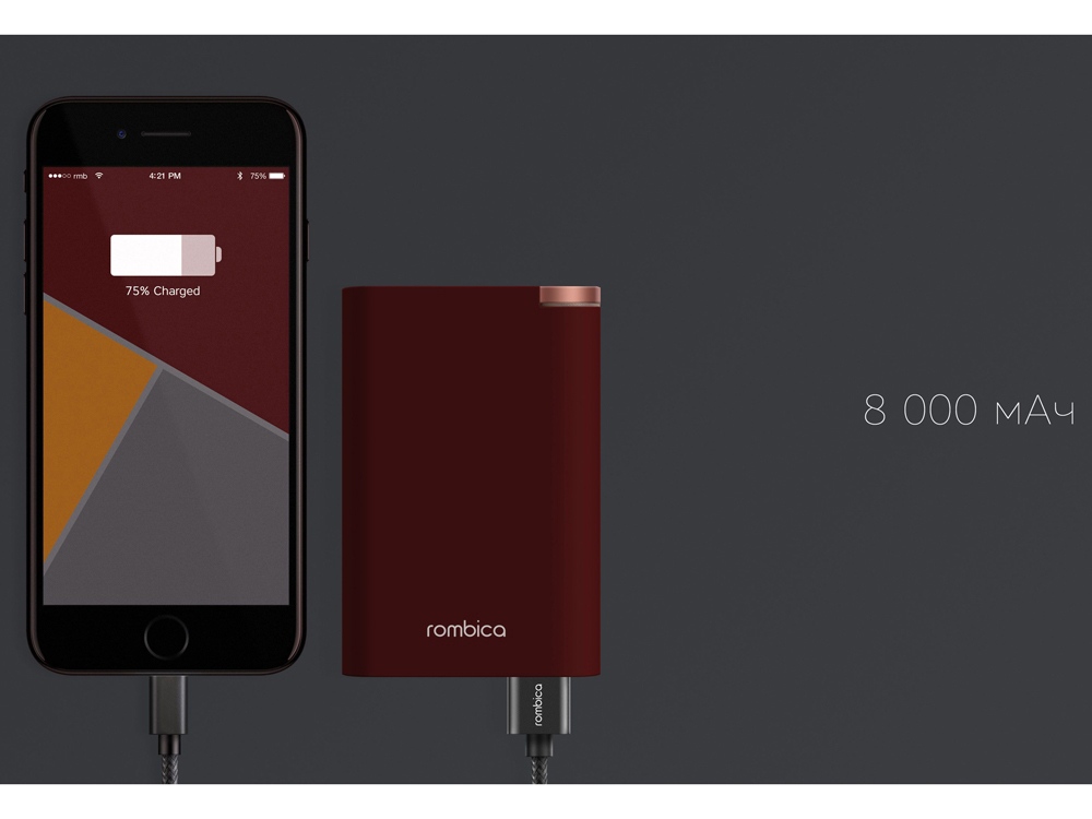 Внешний аккумулятор «NEO Alfa Black», 8000mAh