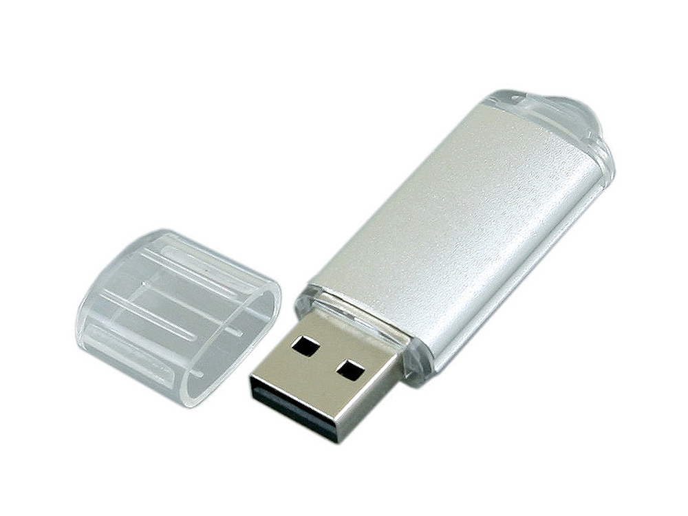 USB 2.0- флешка на 64 Гб с прозрачным колпачком