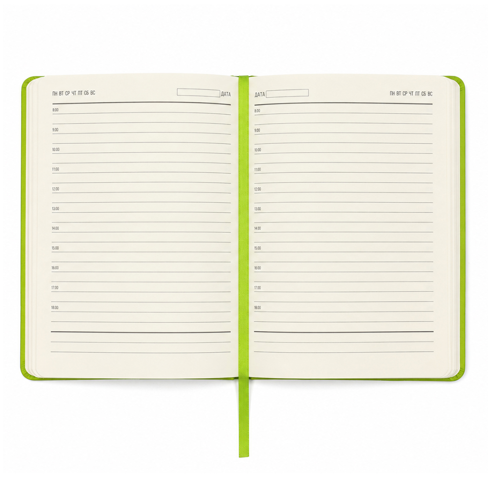 Ежедневник A5 недатированный Classique в твёрдом переплёте, зелёный