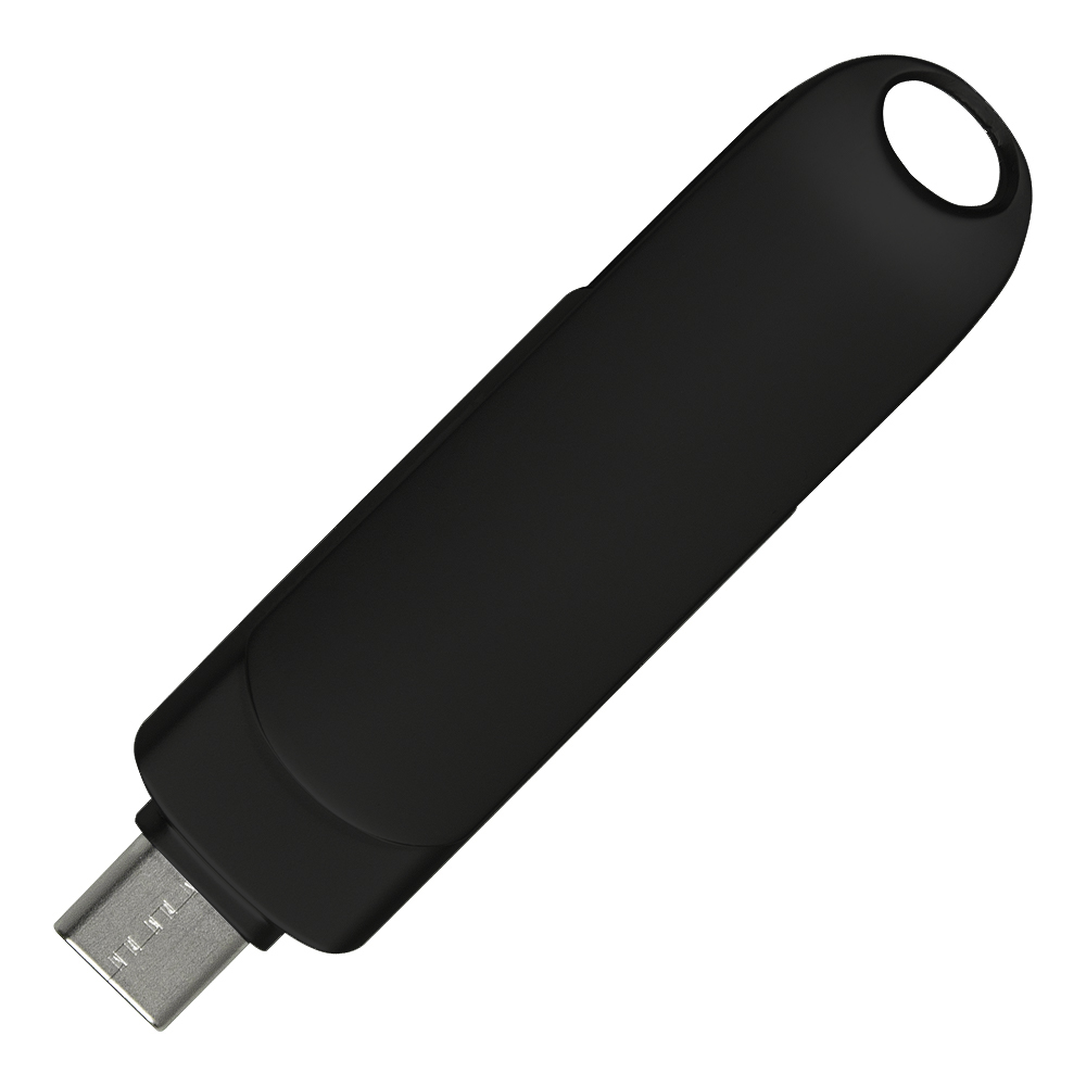 Флеш накопитель USB 3.0 + TYPE C Cupertino, металл, черный матовый, 32 GB