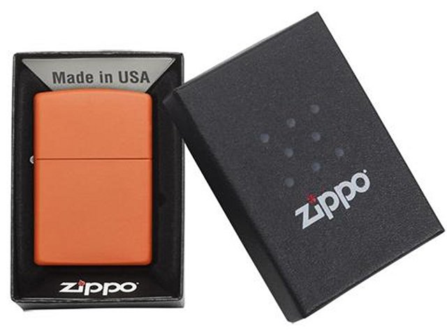 Зажигалка ZIPPO Classic с покрытием Orange Matte