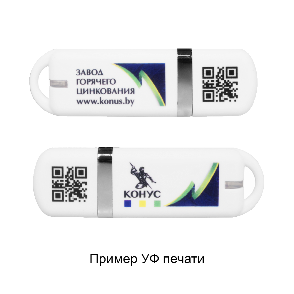 Флеш накопитель USB 2.0 Memo 16GB, пластик Софт Тач, белый/белый